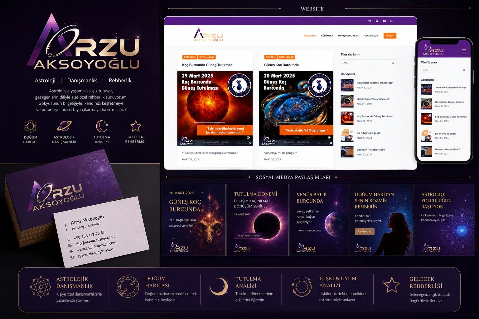 Arzu Aksoyoğlu web sitesi görünümü